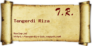 Tengerdi Riza névjegykártya